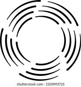 Motion circle. Vector outline icon.