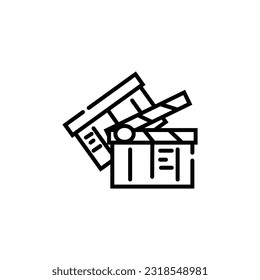 motion clapboard vector type icon