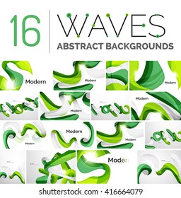 Motion concept abstract background set. Infinity space templates with sample text. Business card and identity design elements