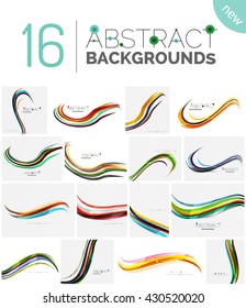 Motion concept abstract background set. Infinity space templates with sample text. Business card and identity design elements