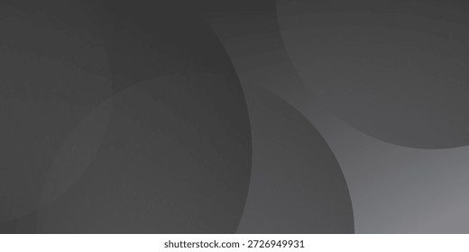 Los círculos superpuestos de color gris oscuro crean un fondo abstracto moderno y sofisticado. Perfecto para el Diseño web, sutil