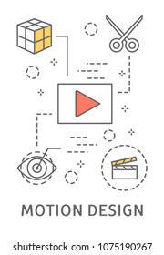 Motion Design Illustration. Video Production For Cinema Or Ad.