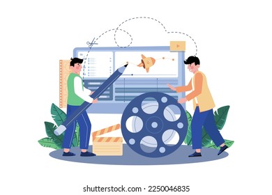 Motion Designer Illustration concept on white background