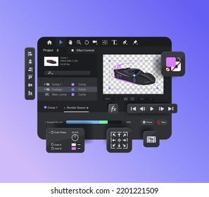 Desktop Video Editing icon PNG and SVG Vector Free Download