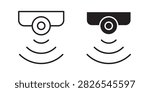 Motion detector icon clipart for ui..