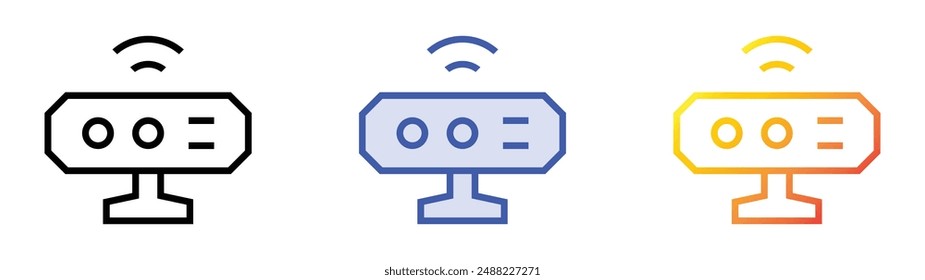 motion detector icon. Linear, Blue Fill and Gradient Style Design Isolated On White Background