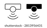 Motion detector icon minimal clipart bundle.