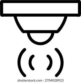 Estilo moderno del diseño de la línea del icono del detector de movimiento para el Diseño web y el App móvil