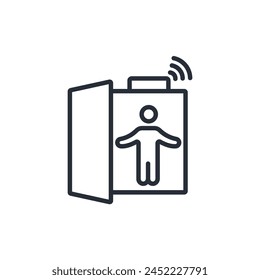 motion detector icon. vector.Editable stroke.linear style sign for use web design,logo.Symbol illustration.