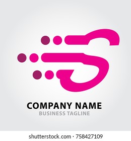 Motion Dots Letter Alphabets Logo. Alphabets Letter Design Vector with Dots and motion speed.