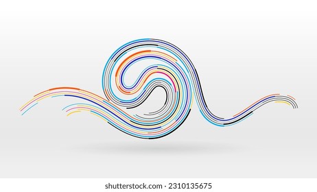 Motion dynamic linear element colorful abstract vector background