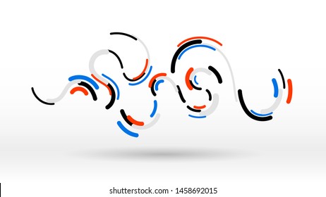 Motion dynamic wave line elements abstract vector background