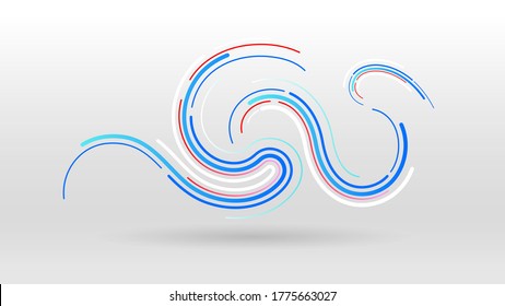 Motion dynamic wave line elements movement abstract vector background