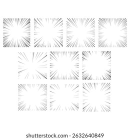 Motion Effect Comic Flash Speed Frame Background