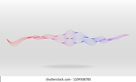 motion floating abstract line wave