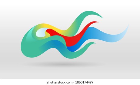 Motion flow wave colourfully movement abstract background