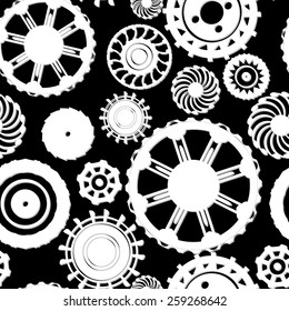 Motion gear seamless pattern background