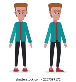 Motion graphic cartoon character 2d