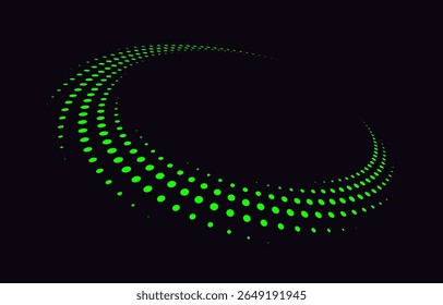Design gráfico de movimento ideal para publicidade, vídeo introdutórios ou apresentações de alta tecnologia. Espiral futurista de linhas e pontos de movimento rápido formando um vórtice vibrante. Espiral dinâmico de linhas pontilhadas criando.
