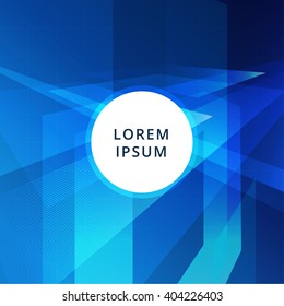 Motion graphic effect background for modern design. Abstract futuristic backdrop with style of high technology, virtual reality. Glass of business architecture with blue light and reflection.