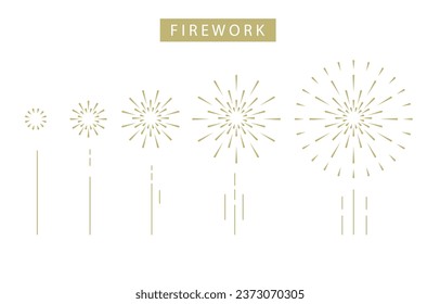 motion graphic firework.Editable vector illustration for graphic design