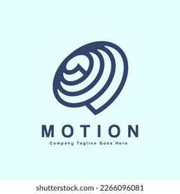 vector de diseño de logotipo gráfico de movimiento.Usable para logotipos de promoción de marca de empresas y tecnología. Elemento de plantilla de diseño de logotipo de vectores planos.