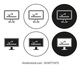 Motion Graphics flat line icon collection. Motion Graphics set in black and white color vector