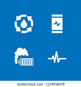 motion icon. 4 motion set with pulse line, water, sports and competition and smoke vector icons for web and mobile app