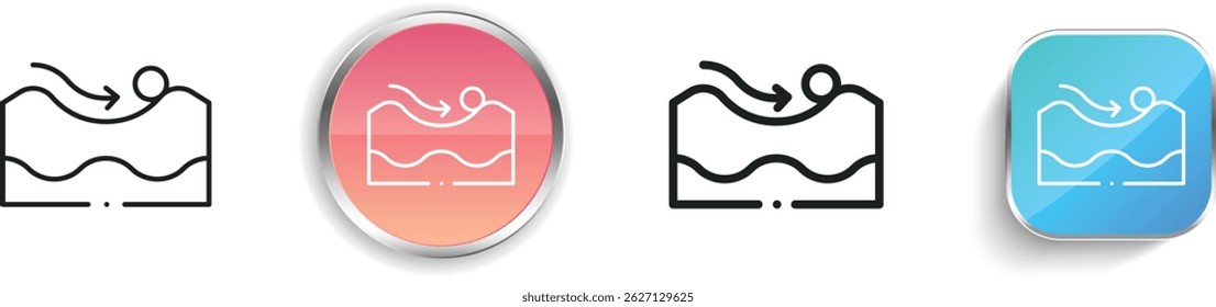 motion icon. Thin Linear, Regular and Button Style Design Isolated On White Background