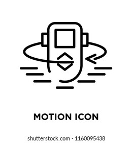 Motion icon vector isolated on white background, Motion transparent sign , line symbol or linear element design in outline style
