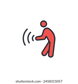 Motion icon. vector.Editable stroke.linear style sign for use web design,logo.Symbol illustration.