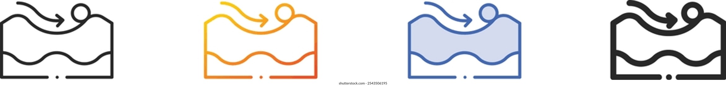 motion icon.Thin Linear, Gradient, Blue Stroke and bold Style Design Isolated On White Background