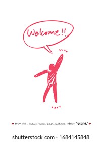 Ilustración en movimiento - dibujo manual en fondo vectorial/deportivo