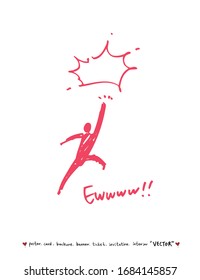 Motion illustration - hand drawn in vector / sport background