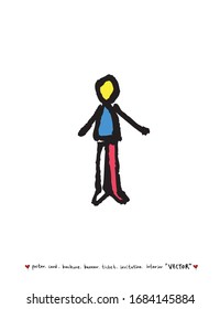 Ilustración en movimiento - dibujo manual en fondo vectorial/deportivo