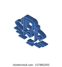 Motion isometric left top view 3D icon