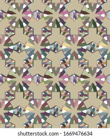 Motion kaleidoscopic background. Looped ornamental animation.