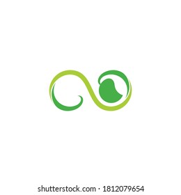motion leaf loop infinity nature symbol vector
