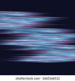 Motion light effect for banners. Blue lines. The effect of speed on a blue background. Red lines of light, speed and movement. Vector lens flare.