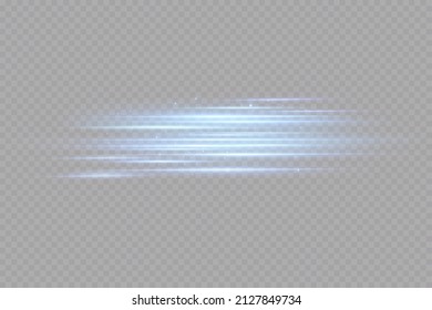 Motion light effect for banners. Blue lines. The effect of speed on a blue background. Red lines of light, speed and movement. Vector lens flare.