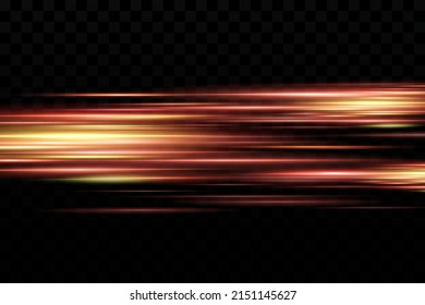 Motion light effect for banners. Blue lines. The effect of speed on a blue background. Red lines of light, speed and movement. Vector lens flare.