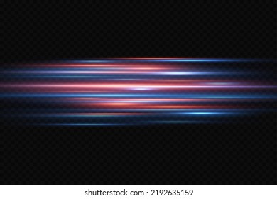 Motion light effect for banners. Blue lines. The effect of speed on a blue background.
