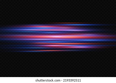 Motion light effect for banners. Blue lines. The effect of speed on a blue background.
