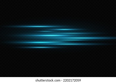 Motion light effect for banners. Blue lines. The effect of speed on a blue background.