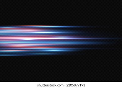 Motion light effect for banners. Blue lines. The effect of speed on a blue background.