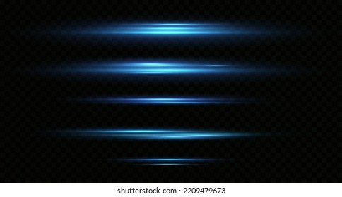 Motion light effect for banners. Blue lines. The effect of speed on a blue background. 