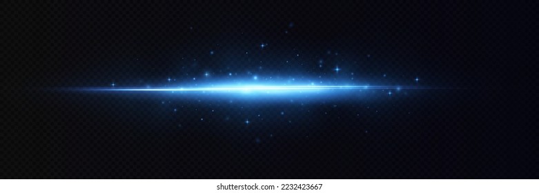 Motion light effect for banners. Blue lines. The effect of speed on a blue background. lines of light, speed and movement. Vector lens flare.
