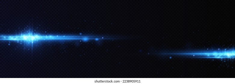 Motion light effect for banners. Blue lines. The effect of speed on a blue background.