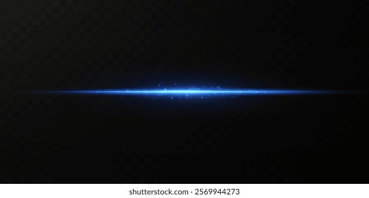 Motion light effect for banners. Blue lines. The effect of speed on a blue background. Red lines of light, speed and movement. Vector lens flare.