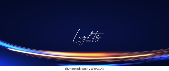 Motion light effect. Shining magic background and liquid speed light.